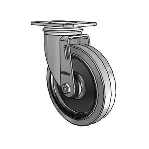 5" x 1.25" Conductive Performa Caster with 2.5" x 3.625" Plate - Durable Static Control Solution for Industrial Carts and Electronic Equipment | 2.05256.445 COND colson-header