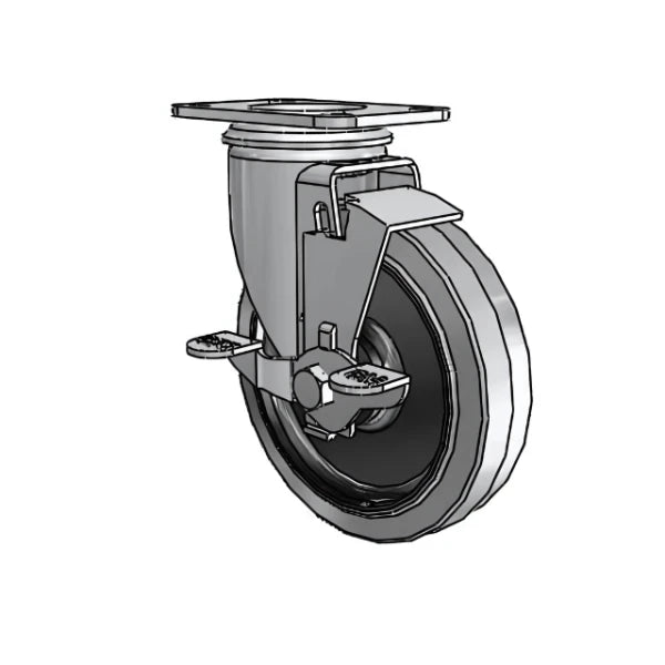 5" x 1.25" Conductive Performa Side-Lock Caster with 2.5" x 3.625" Plate - Heavy-Duty Static Control Solution for Safe Equipment Mobility - 2.05256.445 COND BRK1 colson-header