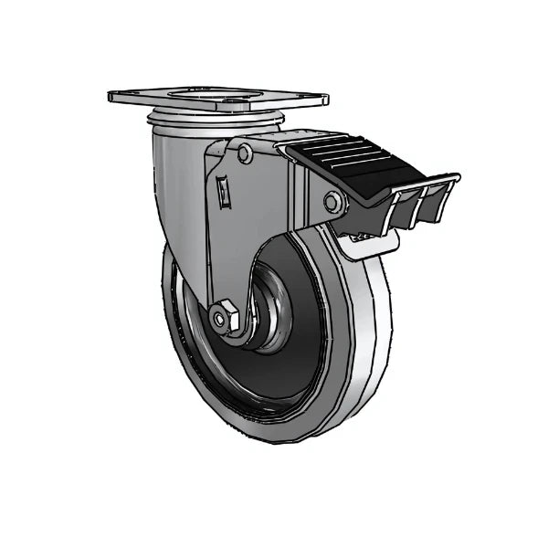 5" x 1.25" Conductive Performa Caster with Total Lock – Heavy-Duty Static Control Caster for Electronics, 2.5" x 3.625" Plate, 2.05256.445 COND BRK5 colson-header