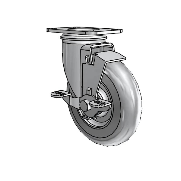 5" x 1.3125" Performa Delrin Bearing Side-Lock Caster with 2.5" x 3.625" Plate - Durable and Reliable Solution for Heavy Equipment and Furniture Mobility - 2.05256.561 BRK1 colson-header
