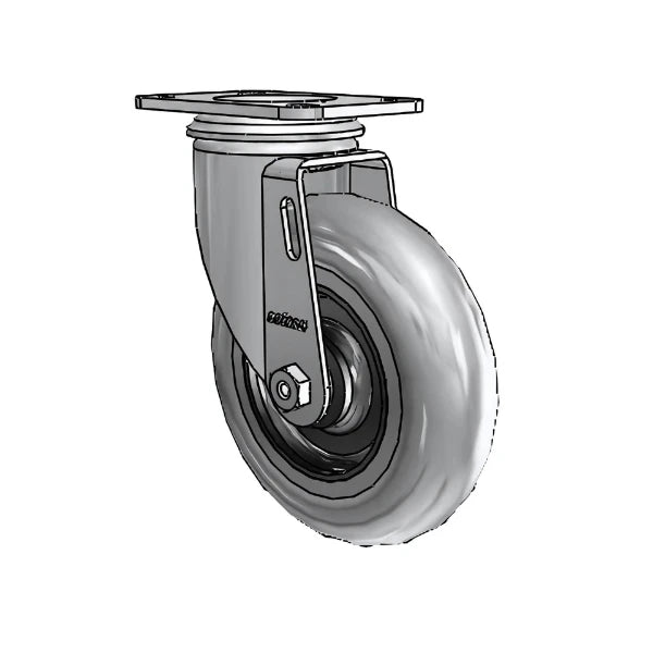 5" x 1.3125" Conductive Performa Caster with 2.5" x 3.625" Plate - Heavy-Duty Static Dissipative Wheel for Industrial and Commercial Use - 2.05256.565 COND colson-header