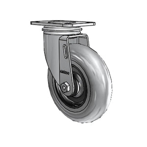 5" x 1.3125" Conductive Performa Caster with 2.5" x 3.625" Plate - Heavy-Duty Static Dissipative Wheel for Industrial and Commercial Use - 2.05256.565 COND colson-header