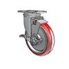 5" x 1.25" Stainless Steel Caster with HI-TECH Delrin Bearing and Side-Lock - 2.5" x 3.625" Plate (2.05256.91 BRK1) colson-header