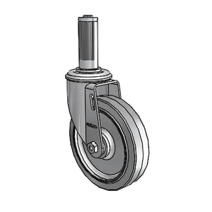 Colson MTG42 5" x 1.25" Performa Caster – 1" to 1-1/16" Round Tube