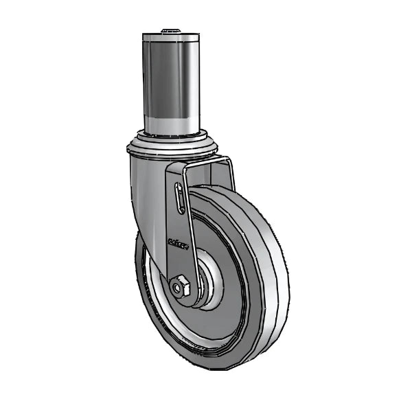 5" x 1.25" Performa Delrin Bearing Caster with Round Tubing Expanding Adapter (1-1/2" to 1-9/16" Inside Dia.) - Heavy-Duty Caster for Industrial Use - Model 2.05267.441 MTG46 colson-header