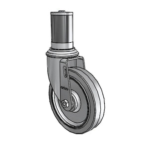 5" x 1.25" Performa Delrin Caster MTG47 1-5/8" Expanding Adapter