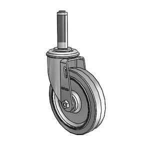 5" x 1.25" Performa Ball Bearing Caster with 3/4" to 13/16" Round Tubing Expanding Adapter (MTG40) - Heavy-Duty, Smooth Movement, Non-Swiveling Industrial Caster for Commercial & Industrial Applications colson-header
