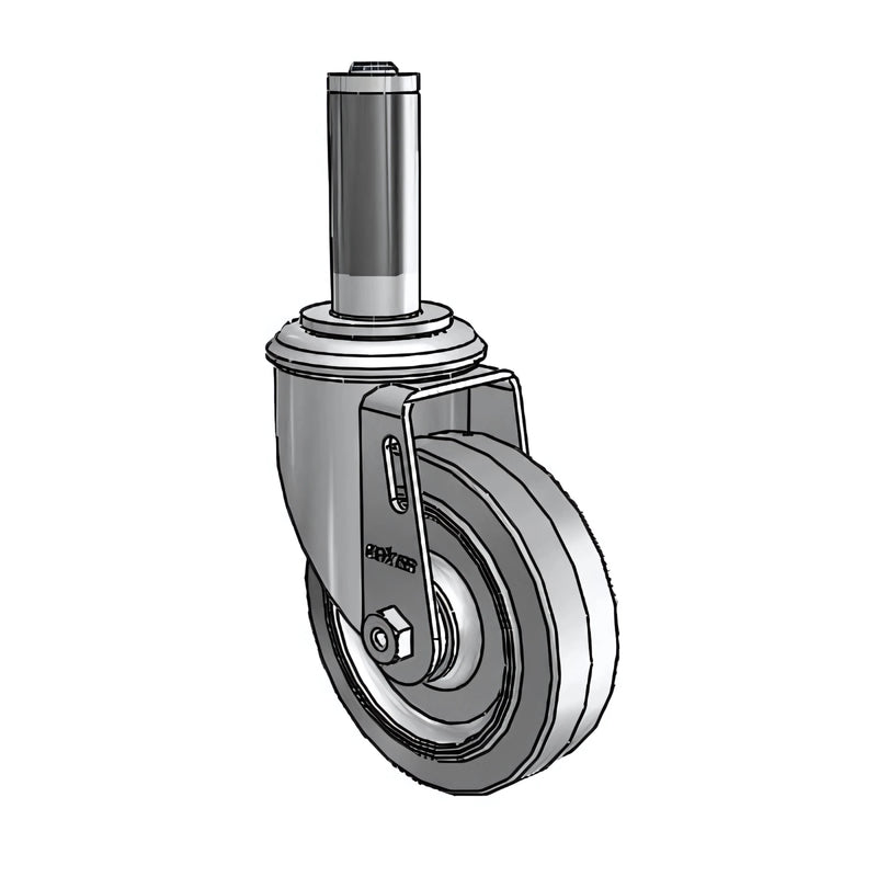Colson Casters 5" x 1.25" Performa Ball Bearing Caster with Expanding Adapter for 1-1/2" to 1-9/16" Inside Dia. Round Tubing - MTG46 - SKU: 2.05267.445 MTG46 colson-header