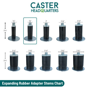 5" x 1.25" Performa Ball Bearing Caster with Expanding Adapter for 7/8" to 15/16" Square Tubing (MTG51) - 2.05267.445 MTG51 - Heavy-Duty, Smooth Rolling Industrial Caster for Machinery and Equipment colson-header