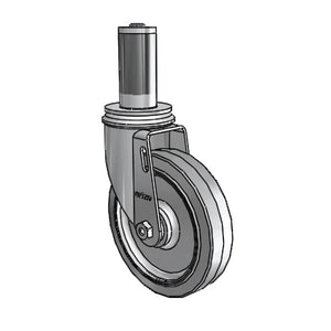 Colson 2.05267.445-MTG54 5" x 1-1" Gray Rubber Caster — 325 lb