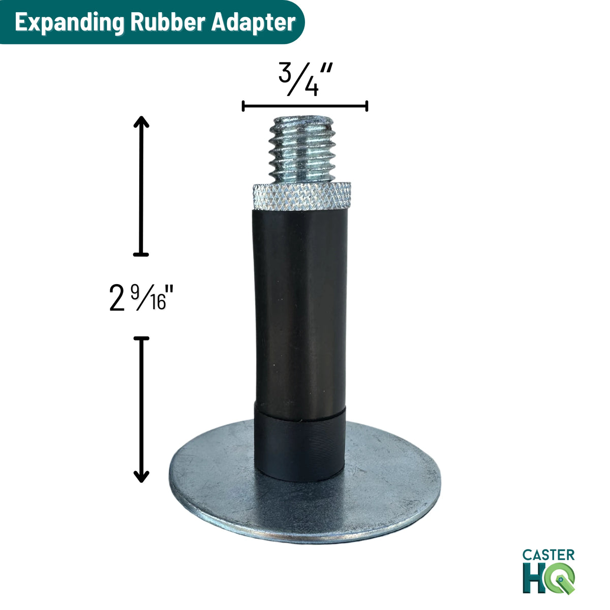 5" x 1.25" Polyolefin Delrin Bearing Caster with Expanding Adapter for 3/4" to 13/16" Round Tubing - Heavy-Duty Industrial Caster - Model 2.05267.53 MTG40 colson-header