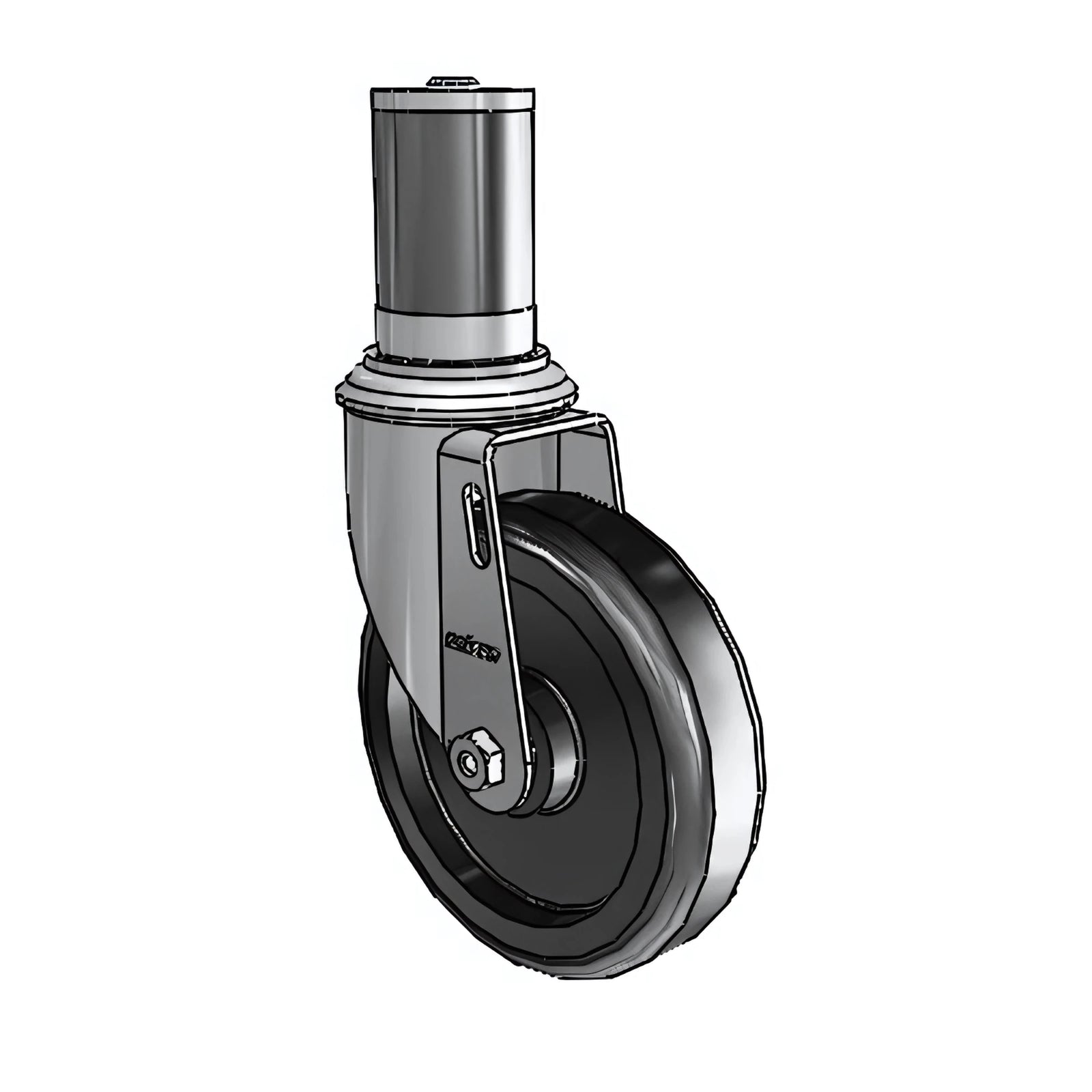 5" Polyolefin Delrin Bearing Caster with Expanding Adapter | 300 lb Capacity | Colson 2.05267.53 MTG47 colson-header