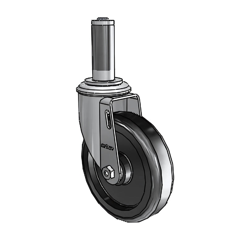5"x1.25" Polyolefin Delrin Bearing Caster | 300 lb Capacity | Expanding Adapter MTG52 | SKU 2.05267.91 colson-header