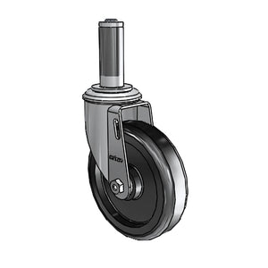 5"x1.25" Polyolefin Delrin Bearing Caster | 300 lb Capacity | Expanding Adapter MTG52 | SKU 2.05267.91 colson-header