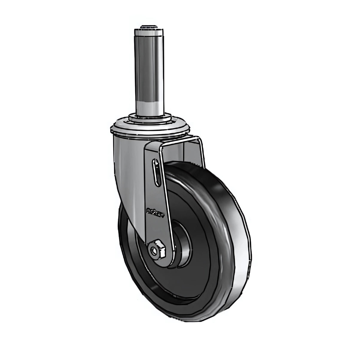 Colson Casters 5" x 1.25" Polyolefin Ball Bearing Caster with Expanding Adapter (7/8" to 15/16" Inside Dia. Round Tubing) - SKU: 2.05267.55 MTG41 colson-header