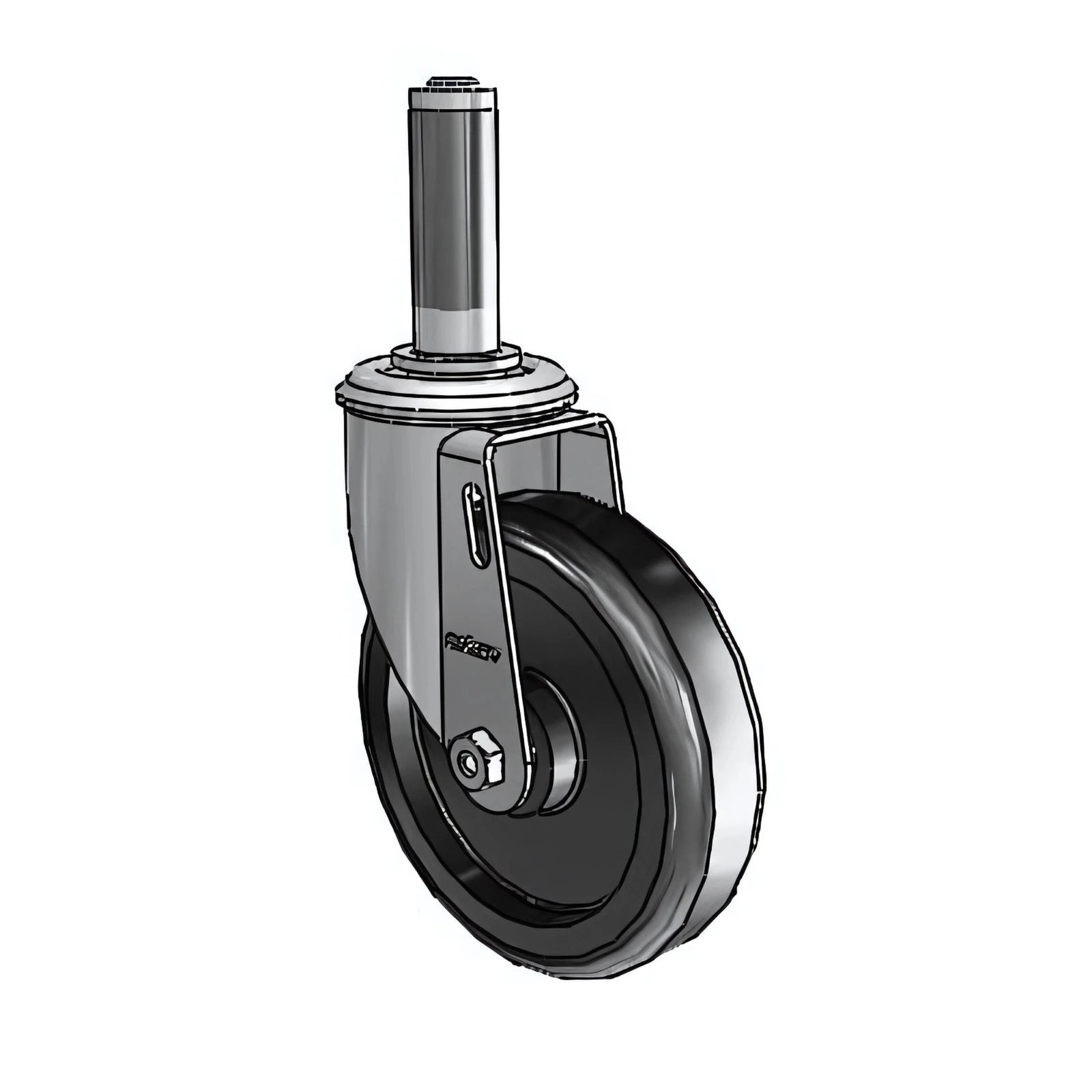 Colson Casters 5" x 1.25" Polyolefin Ball Bearing Caster with Expanding Adapter (7/8" to 15/16" Inside Dia. Round Tubing) - SKU: 2.05267.55 MTG41 colson-header
