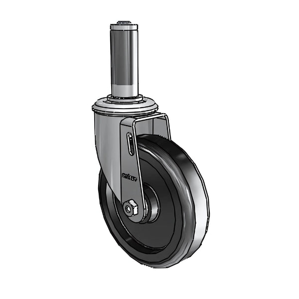 5" Polyolefin Caster | 300lb Capacity | Expanding Adapter for 1"-1 1/16" Tubing | Ball Bearing colson-header