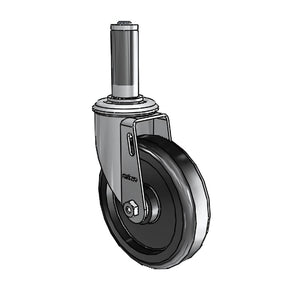 5" Polyolefin Caster | 300lb Capacity | Expanding Adapter for 1"-1 1/16" Tubing | Ball Bearing colson-header