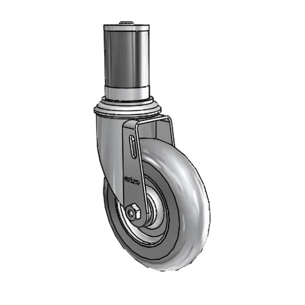 5" x 1.3125" Performa Ball Bearing Caster with Expanding Adapter (1-5/8" to 1-11/16" Inside Dia. Round Tubing) - Model 2.05267.565 MTG47 for Industrial Equipment and Machinery colson-header