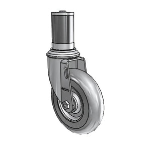 5" x 1.3125" Performa Ball Bearing Caster with Expanding Adapter (1-5/8" to 1-11/16" Inside Dia. Round Tubing) - Model 2.05267.565 MTG47 for Industrial Equipment and Machinery colson-header
