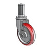 5"x1.25" HI-TECH Delrin Bearing Caster with Expanding Adapter for 1-3/8" to 1-7/16" Square Tubing | 300 lb Load Capacity colson-header