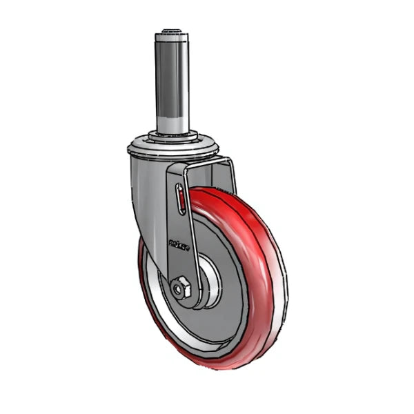 Colson Casters 5" x 1.25" HI-TECH Ball Bearing Caster with Expanding Adapter (7/8" to 15/16" Inside Dia. Round Tubing) - SKU: 2.05267.95 MTG41 colson-header