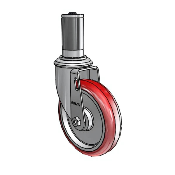Colson Casters 5" x 1.25" HI-TECH Ball Bearing Caster with Expanding Adapter (MTG45) - 1-3/8" to 1-7/16" Inside Diameter, SKU: 2.05267.95 MTG45 - Heavy-Duty Mobility Solution for Industrial and Commercial Use colson-header
