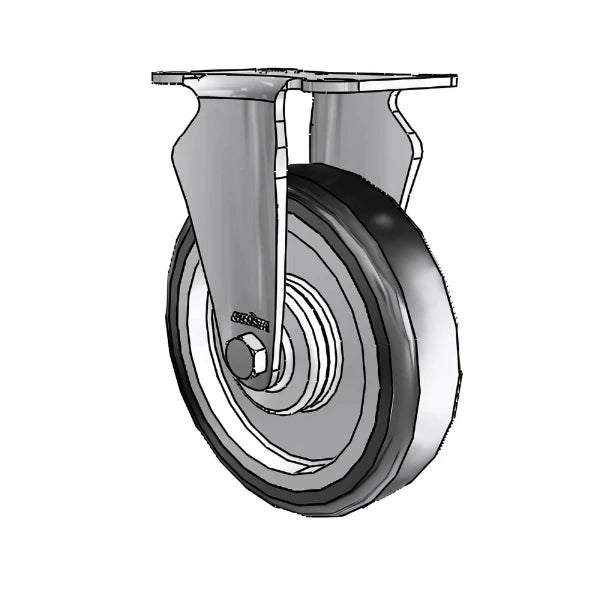5" x 1.25" Stainless High-Temp TPE Precision Ball Rigid Caster with 2.5" x 3.625" Plate - Durable, Heat-Resistant Design for Industrial Applications | Model 2.05408.414 H colson-header1
