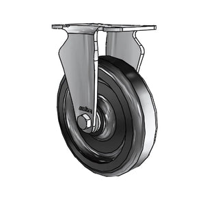 5" x 1.25" Stainless Polyolefin Delrin Bearing Rigid Caster with 2.5" x 3.625" Plate - High-Performance & Corrosion-Resistant (2.05408.544) colson-header