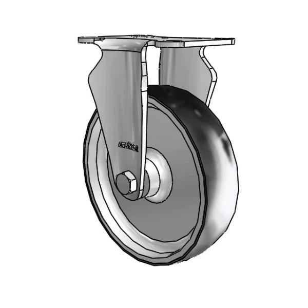 Colson Casters Stainless 5" x 1.25" ThermoTech Teflon Rigid Caster with 2.5" x 3.625" Plate - SKU: 2.05408.613 H | Durable Industrial and Medical Caster for Heavy-Duty Applications colson-header