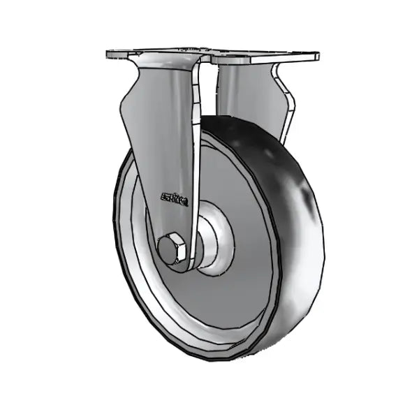 Colson Casters Stainless 5" x 1.25" ThermoTech Teflon Rigid Caster with 2.5" x 3.625" Plate - SKU: 2.05408.613 H | Durable Industrial and Medical Caster for Heavy-Duty Applications -  | CasterHQ