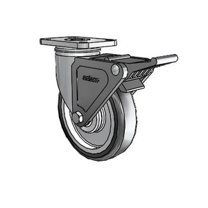 Colson 2.05456.414 H BRK2 5" x 1.25" TPE Stainless Caster – CasterHQ