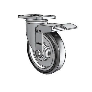 Colson 2.05456.414-H-BRK4 5" x 1.25" High Caster — 300 lb
