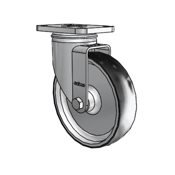 Colson Casters Stainless 5" x 1.25" ThermoTech Teflon Caster - 2.5" x 3.625" Plate, SKU: 2.05456.613 H | Durable, High-Performance Mobility Solution for Industrial and Commercial Use colson-header