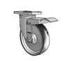 Colson Casters Stainless 5" x 1.25" ThermoTech Teflon Caster with Total Lock - 2.5" x 3.625" Plate - SKU: 2.05456.613 H BRK4 | Heavy-Duty Caster for Industrial and Medical Use colson-header