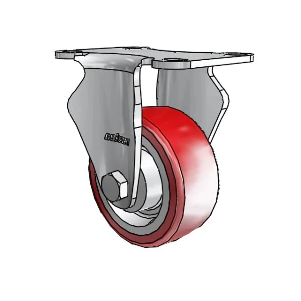 Colson Casters Stainless 3" x 1.25" HI-TECH Plain Rigid Caster with 2.5" x 3.625" Plate - SKU: 2.33408.944 | Durable, Compact Design for Industrial and Medical Applications colson-header