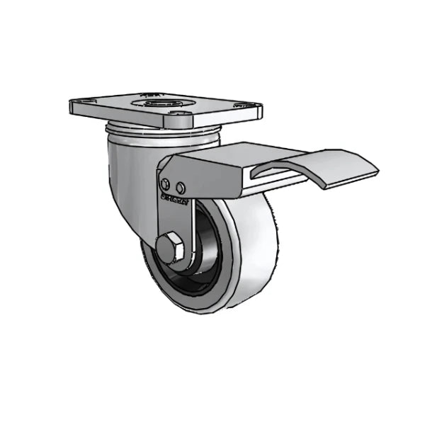 Heavy-Duty 3" Stainless Steel Swivel Caster with Total Lock, 2.5" Plate colson-header1
