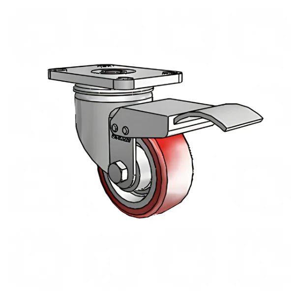 Stainless Steel Swivel Caster with Total Lock | 3" x 1.25" | 200 lb Capacity | 2.5" x 3.625" Plate colson-header1