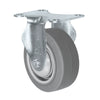 Durastar 3" x 1-1/4" FX Thermoplastic Rubber Rigid Caster - 225 lb Capacity, Choose Top Plate Option Durastar