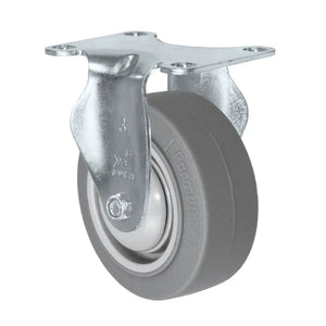 Durastar 3" x 1-1/4" FX Thermoplastic Rubber Rigid Caster - 225 lb Capacity, Choose Top Plate Option Durastar