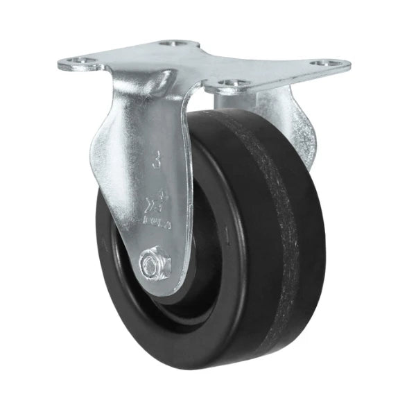 Durastar 3" x 1-1/4" Phenolic Rigid Caster - 350 lb Capacity, Choose Top Plate Option Durastar