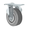 Durastar 3" x 1-1/4" Duratek High Tech Rubber Rigid Caster - 225 lb Capacity, Choose Top Plate Option Durastar