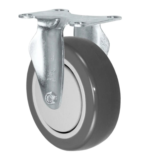 Durastar 3" x 1-1/4" Polyurethane on Polyolefin Rigid Caster - 250 lb Capacity, Choose Top Plate Option Durastar