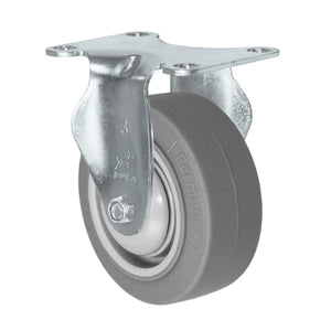 Durastar 3-1/2" x 1-1/4" FX Thermoplastic Rubber Rigid Caster - 230 lb Capacity, Choose Top Plate Option Durastar