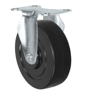 Durastar 5" x 1-1/4" Hard Rubber Rigid Caster - 325 lb Capacity, Choose Top Plate Option Durastar