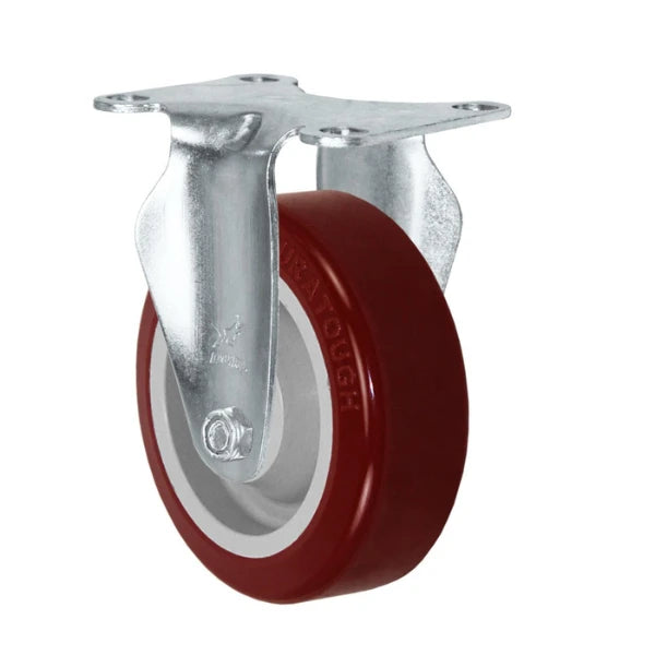 Durastar 5" x 1-1/4" Duratough Polyurethane on Polyolefin Rigid Caster - 350 lb Capacity, Choose Top Plate Option Durastar