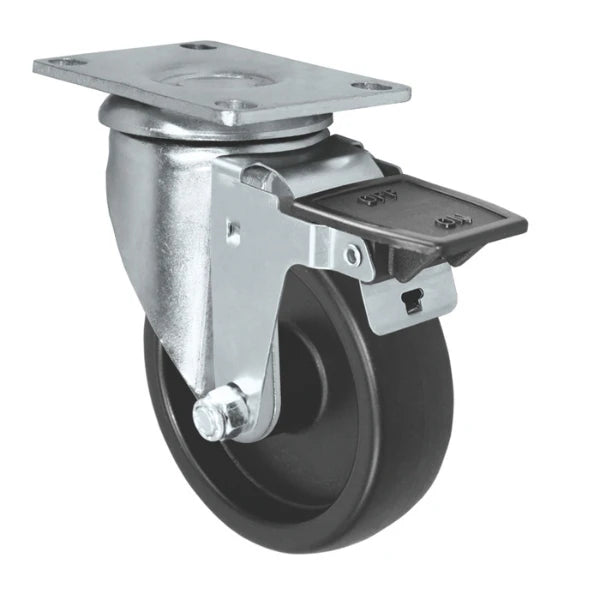 Durastar 3" x 1-1/4" Polyolefin Swivel Caster - 250 lb Capacity, Choose Top Plate Option Durastar