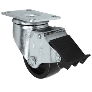 Durastar 3" x 1-1/4" Polyolefin Swivel Caster - 250 lb Capacity, Choose Top Plate Option Durastar