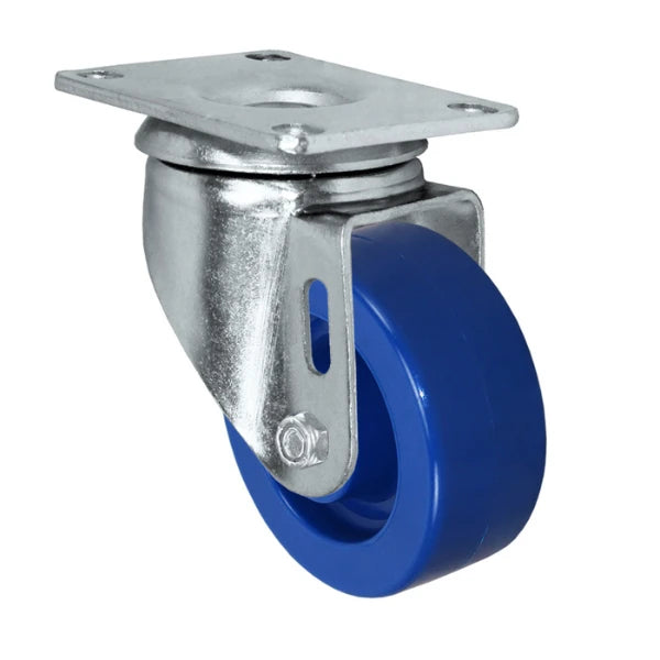 Durastar 3" x 1-1/4" Solid Polyurethane  Swivel Caster - 300 lb Capacity, Choose Top Plate Option Durastar