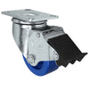 Durastar 3" x 1-1/4" Solid Polyurethane  Swivel Caster - 300 lb Capacity, Choose Top Plate Option Durastar